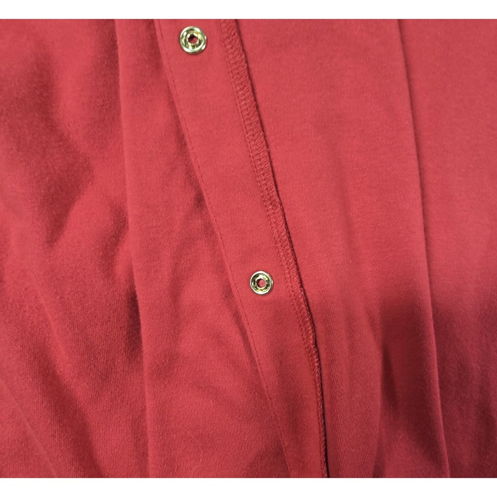 Quacker Factory Women's Holiday Joy V-Neck Cardigan Duet Tunic Top Red XL - Picture 8 of 16
